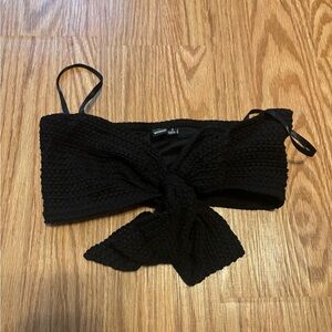 Windsor Elegant Black Knit Top